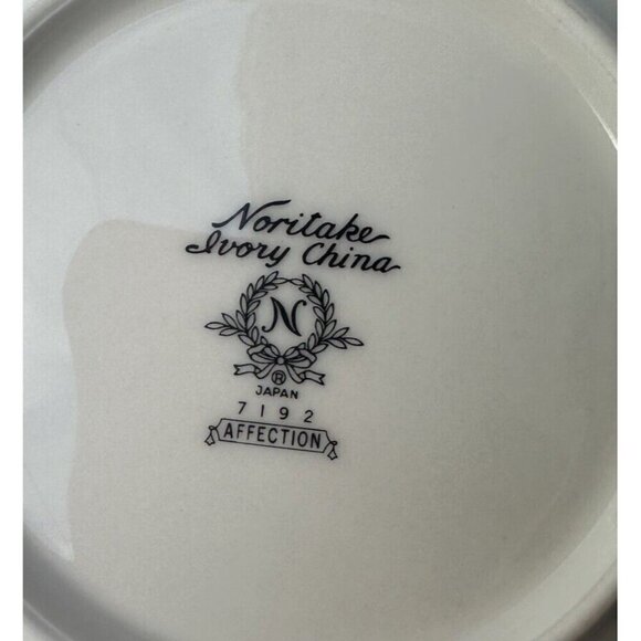 Noritake‎ Affection Soup Salad Bowl 7” Vintage Ivory Floral Silver Trim 7192 - Picture 5 of 5